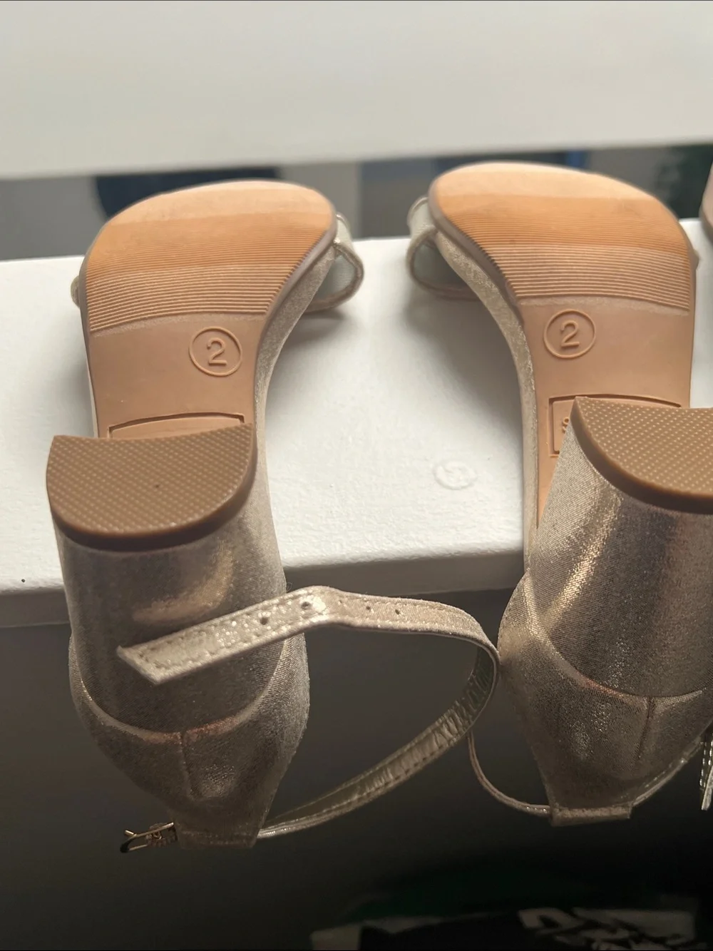 Steve Madden Metallic Gold Open-Toe Block Heel Sandals